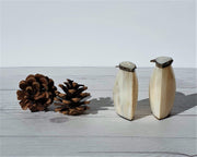 AnyesAttic Ceramic Vintage Cebu Clam Shell 'Mother of Pearl' and Silver Hinged Handmade Salt and Pepper Cruet Pots