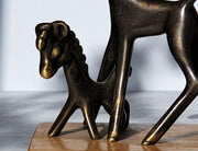 AnyesAttic Metals Walter Bosse for Hertha Baller Mid Century Modern Brass Horse Figurines, 1950s - 60s, Austrian