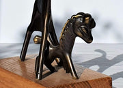 AnyesAttic Metals Walter Bosse for Hertha Baller Mid Century Modern Brass Horse Figurines, 1950s - 60s, Austrian