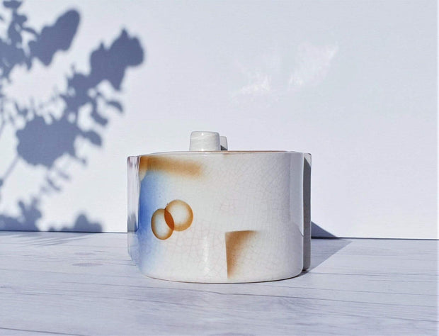 AnyesAttic Ceramic 1920s - 1930s German Art Deco Bauhaus SpritzDekor Ceramic Cookie / Biscuit / Sweets Box
