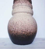 AnyesAttic Ceramic 1970s Scheurich ‘Tiramisu’ Matte Foam and Fat Lava Ball Ceramic Floor Vase, West German Pottery