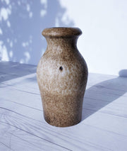 AnyesAttic Ceramic 1970s West German Pottery Scheurich Coffee and Matte Foam Lava Glaze Ceramic Bottle Vase