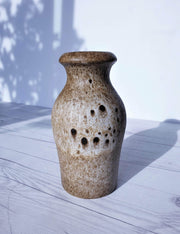 AnyesAttic Ceramic 1970s West German Pottery Scheurich Coffee and Matte Foam Lava Glaze Ceramic Bottle Vase