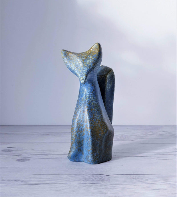 AnyesAttic Ceramic Bekå Keramik by Birger Åström, Scandinavian Modern, Geometric Stoneware Fox Sculpture | 1960s - 70s