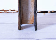 AnyesAttic Ceramic French Studio Ceramic, Contemporary 'Sandstone' Stoneware Sculpture, Rectangle Vase | 1980s - 1990s