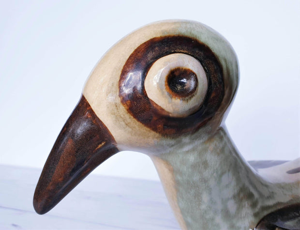 AnyesAttic Ceramic Gerd Hiort Petersen for Søholm, 'Nature of Bornholm' Palette Ceramic Bird Sculpture | Danish, 1970s