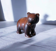 AnyesAttic Ceramic Gunnar Nylund for Rorstrand, Hares Fur Glaze, Modernist Brown Bear | 1950s, Signed, Swedish