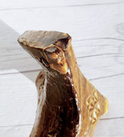 AnyesAttic Ceramic Kintsugi | Bitossi by Aldo Londi, Modernist Rimini Series, Gold-Brown Horse Sculpture | 60s, Italian