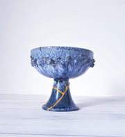 AnyesAttic Ceramic Kintsugi | Glit Iceland, REAL Lava 'Fat Lava' 'Snow Blizzard' Blue Glaze Bowl | 1960-70s, Rare