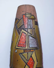 AnyesAttic Ceramic Marian Zawadzki for Tilgmans Keramik, 1965 Scandinavian Modern Sgraffito Sculptural Floor Vase