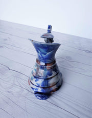 AnyesAttic Ceramic Vintage British Steve Woodhead Ceramics, Contemporary Sculptural Stoneware Footed Jug