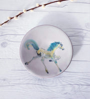 AnyesAttic Ceramic Vintage Dutch Studio Pottery Hand Painted / Illustrated Horse and Carriage Wall Plates | Signed