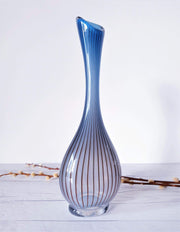 AnyesAttic Glass 1955-56 Vicke Lindstrand, LC1 of 'Colora' series for Kosta Glasbruk, Handblown Vase, Swedish, Rare