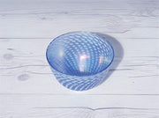 AnyesAttic Glass Bertil Vallien for (Kosta) Boda, Minos Series, Pale Blue and White Art Glass Bowl, 1970s - 80s