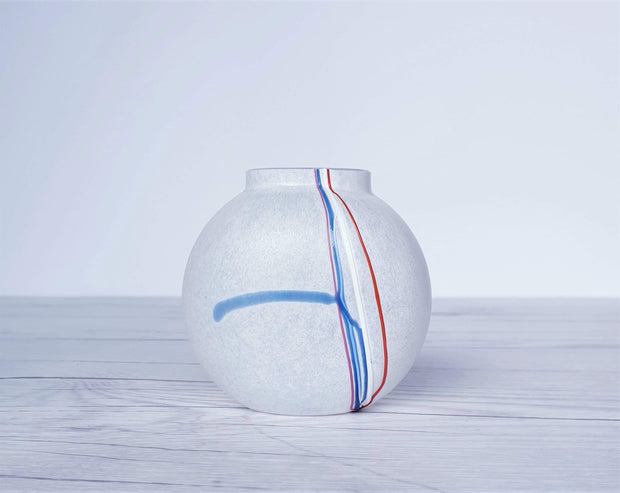 AnyesAttic Glass Bertil Vallien for (Kosta) Boda, Rainbow Series, Pair of Miniature Art Glass Vases, 1980s, Swedish