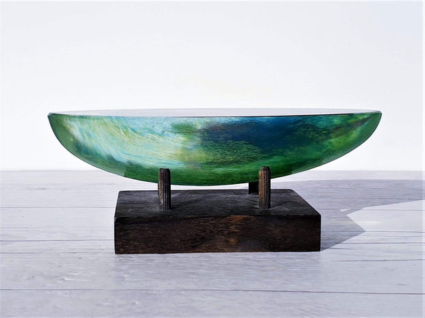 AnyesAttic Glass Bertil Vallien, Kosta Boda, Ocean Palette Fascinating Boat Sculpture, 1000 Pieces | Swedish, 2000s
