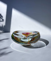 AnyesAttic Glass Crystalex Novy Bor Glassworks by Jiří Šuhájek Sommerso Art Glass Dish, Czech, 1960s-70s