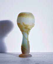 AnyesAttic Glass Daum 'Fleur de Coloquinte' French Art Nouveau Satin Cameo Glass Vase | c. 1900s, Antique