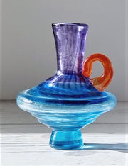Kjell Engman 'Bon Bon' series, Kosta Boda Candied Cerulean Blue Pitcher & Coquelicot Pitcher Vases