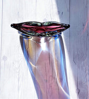 AnyesAttic Glass Mid Century Murano att. Flavio Poli, Multi-Layer Sommerso Sculpted Vase | 1950s-70s, Rare Form
