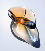 AnyesAttic Glass Mstisov by Hana Machovska, Romana Series Modernist Art Glass Teardrop Dish | 1960s, Czech, Rare