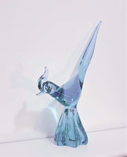 AnyesAttic Glass Murano by Licio Zanetti Neodymium Alexandrite Handblown Art Glass Bird Sculpture, Signed, 1970s