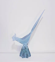 AnyesAttic Glass Murano by Licio Zanetti Neodymium Alexandrite Handblown Art Glass Bird Sculpture, Signed, 1970s