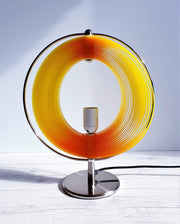 AnyesAttic Lighting 1980s KARE Lamella, Mid Century Modernist, Dusk Palette Moon Table Lamp | Panton Design, Rare