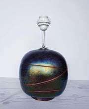 AnyesAttic Lighting Bertil Vallien for (Kosta) Boda, Volcano Series, Iridescent Studio Art Glass Lamp Base, 1980s