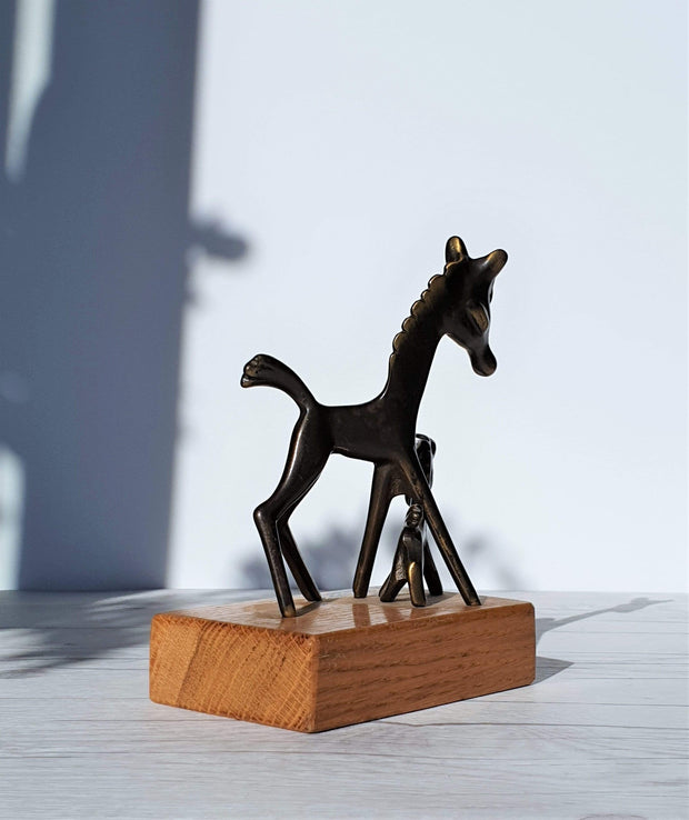 AnyesAttic Metals Walter Bosse for Hertha Baller Mid Century Modern Brass Horse Figurines, 1950s - 60s, Austrian