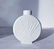 AnyesAttic Porcelain Krautheim, Saturn Series Mid Century Bisque Porcelain Op Art Bottle Vase | 1960s - 1970s, German