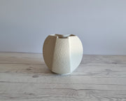 Bertoncello Ceramiche Ceramic Bertoncello Ceramiche, Sasso Bianco Glaze, Modernist Sculptural Triparte Vase, Italy, 1960s-1970s