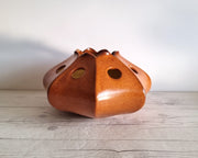 Bertoncello Ceramiche Ceramic Bertoncello Ceramiche, Screziato Tabacco Glaze, Abstract Sculptural Sea Urchin Vase, 1960s-70s