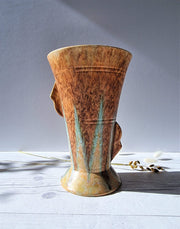 Beswick Pottery Ceramic Beswick Falconware Art Deco Twin-Eared Vase, Cinnamon Palette Flow Glaze | British, 1920s - 30s