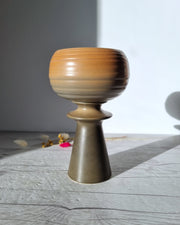 Beswick Pottery Ceramic Beswick Mid Century Atomic Influence, Modernist, Earth Tone Palette Stylised UFO Planter, 1950s-70s