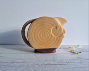Beswick Pottery Ceramic Brentleigh Ware att. Art Deco, Stylised Hand Painted Circular Pitcher Jug Vase, British, 1920s-30s