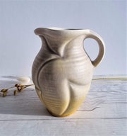 Crown Devon Ceramic Crown Devon Art Deco, Harlem Series Sandstone Palette Carved Pitcher Jug Vase, British, 1940s