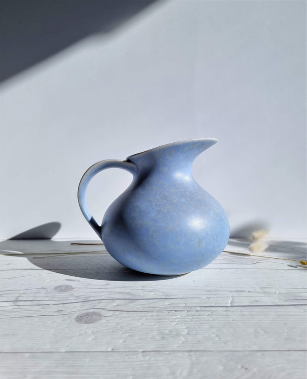 Crown Devon Ceramic Crown Devon att. Art Deco Moderne, Cornflower Silk Blue Glaze Jug Vase | British, 1930s, Rare