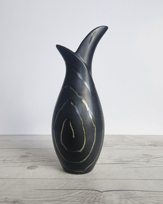 Gefle Keramik Ceramic Lillemor Mannerheim for Gefle Keramik, 1954 Labrynt, Mangania Series Sculptural Flask Vase, Sweden