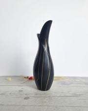 Gefle Keramik Ceramic Lillemor Mannerheim for Gefle Keramik, Dixie, Mangania Series Sculptural Flask Vase, 1957