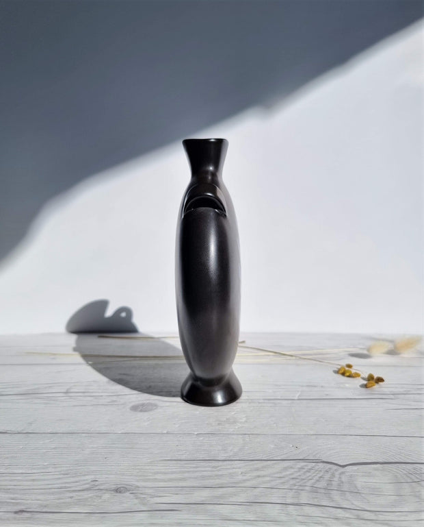 Gefle Keramik Ceramic Lillemor Mannerheim for Gefle Keramik, Singoalla Series Sculptural Moon Flask Vase, 1950s