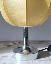 GoldKant Leuchten Lighting Goldkant Leuchten Friedel Wauer, Salbo Series Silver, Mid Modern Cocoon Table Lamp, 1960s-70s