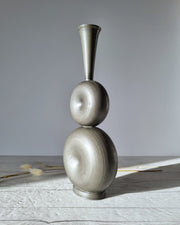 Havstad Metals Gunnar Havstad for Havstad, Modernist Pewter Sculptural Vase, Norweigan, 1950s