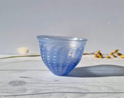 Kosta Boda Glass Glass Bertil Vallien for (Kosta) Boda, Minos Series, Pale Blue and White Art Glass Bowl, 1970s - 80s