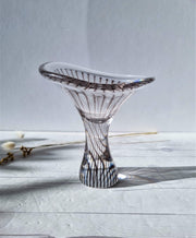 Kosta Boda Glass Glass Vicke Lindstrand for Kosta Glasbruk (Kosta Boda), Kanterelli Form, Striped Footed Dish, 1950s, Rare