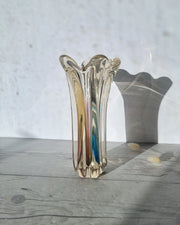 Narumi Glass Glass Sanyu Glassworks Narumi Fantasy Series Rainbow Sommerso Abstract Orchid Bud Vase, 1960s-70s