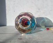 Narumi Glass Glass Sanyu Glassworks Narumi Fantasy Series Rainbow Sommerso Handblown Abstract Balloon Vase, 60s-70s