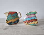 Rosenthal Ceramic Dorothy Hafner for Rosenthal Studio, Flash Series Iconic Postmodern Tea Set for 5, 1980s, USA/German