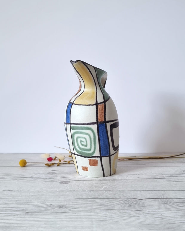 Ruscha Ceramic DRAFT 1960s Ruscha Milano Keramik Abstract Jug