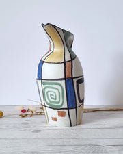 Ruscha Ceramic DRAFT 1960s Ruscha Milano Keramik Abstract Jug